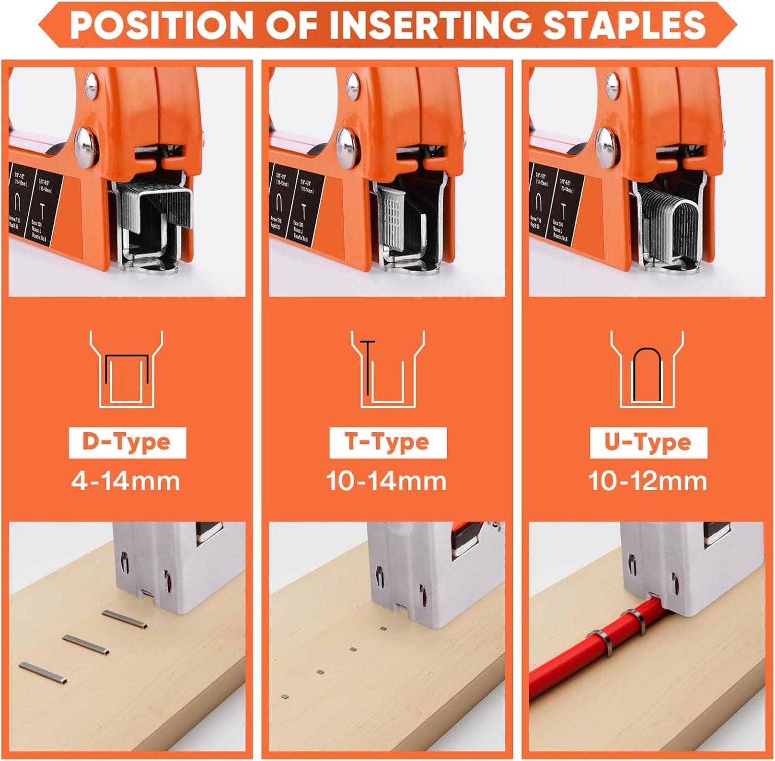 Handtacker Set mit 2100 Klammern 3 In 1 Profi Tacker für Holz & Dekoration