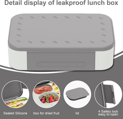 Brotdose Kinder 900ml Auslaufsichere Bento Lunchbox Fächern