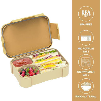 Brotdose Kinder mit Fächern 900ml Auslaufsicher Bento-Box