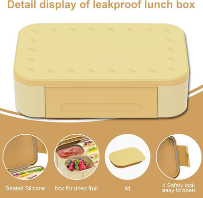 Brotdose Kinder mit Fächern 900ml Auslaufsicher Bento-Box