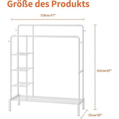 JOISCOPE Breiter Kleiderständer Metall 170x120cm Schwarz