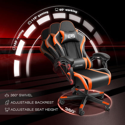 Ergonomischer Gamer Chair Bürostuhl Orange 150KG