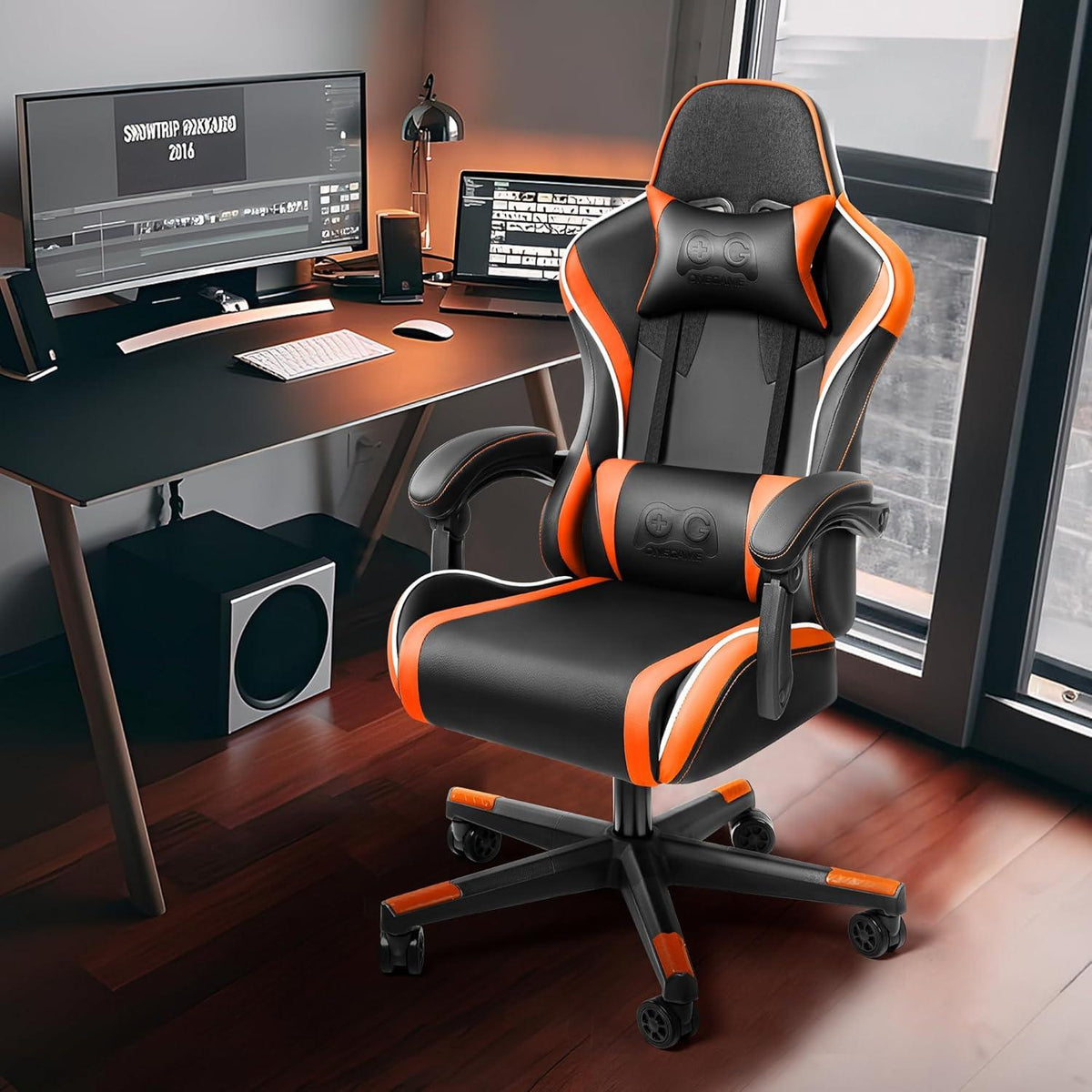 Ergonomischer Gamer Chair Bürostuhl Orange 150KG