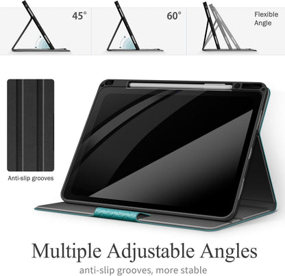 AUAUA iPad Pro 13 Zoll M4 2024 Hülle Stifthalter PU Leder, Auto Schlaf/Wachen