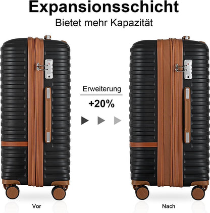 Joyway Kofferset Rollkoffer ABS Hartschalen Trolley TSA