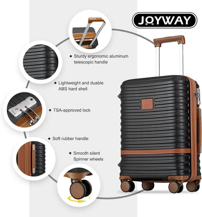 Joyway ABS Hartschalen Kofferset mit TSA Schloss 3tlg