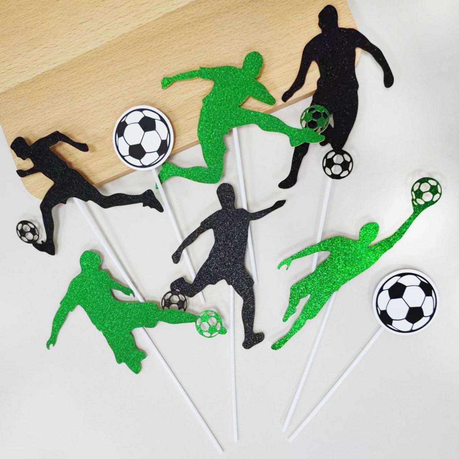 Fußball Tortendeko Cupcake Topper für Geburtstag Kinderparty