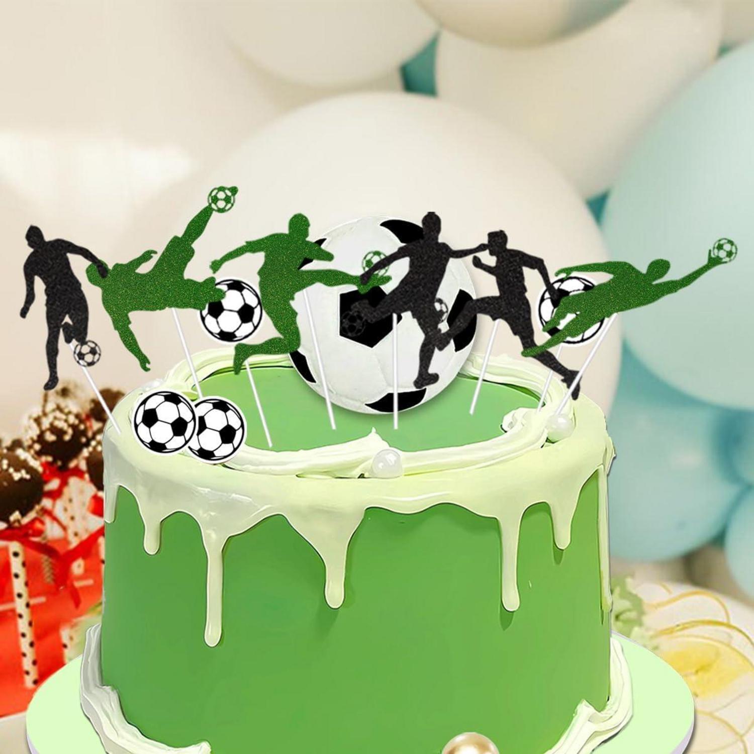 Fußball Tortendeko Cupcake Topper Set Geburtstag Kinder Muffin Deko
