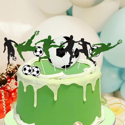 Fußball Tortendeko Cupcake Topper Set Geburtstag Kinder Muffin Deko