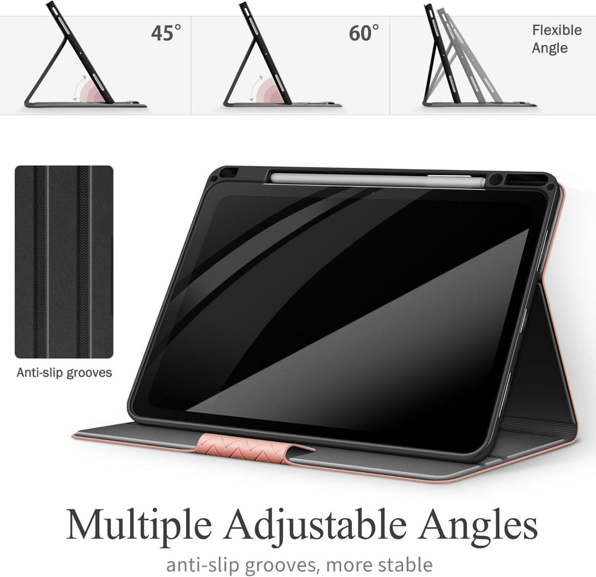 Hülle für iPad Air 13 Zoll (M2) 2024: PU Leder, Stifthalter, Apple