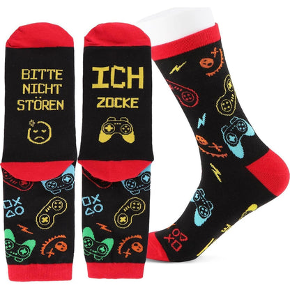 Gaming Socken - Lustig Spruch Gamer Geschenk Männer Frauen