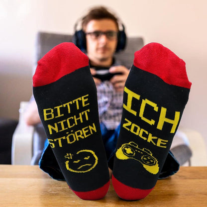 Gaming Socken - Lustig Spruch Gamer Geschenk Männer Frauen