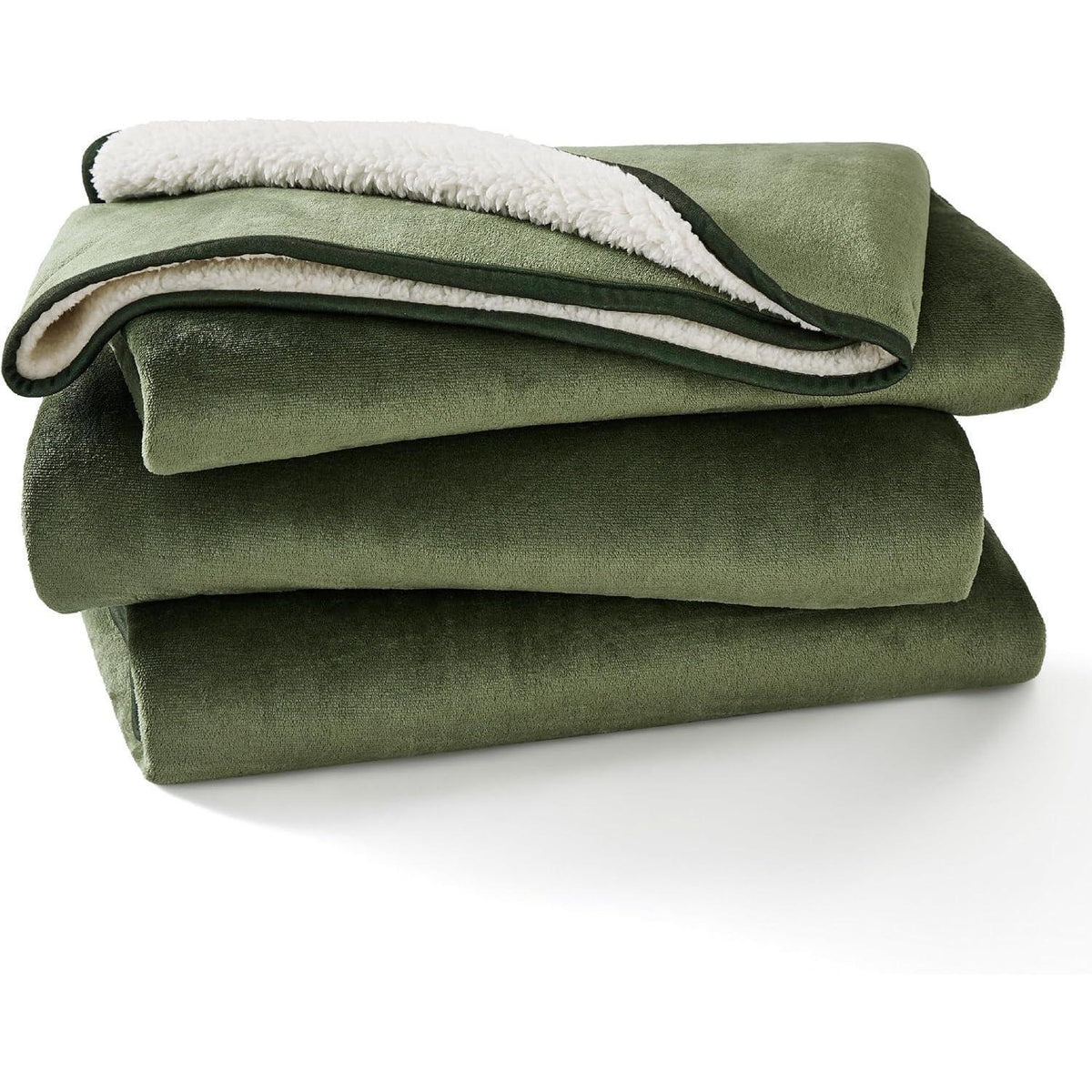 Wasserdichte Hundedecke Sherpa Fleece Olivgrün XL