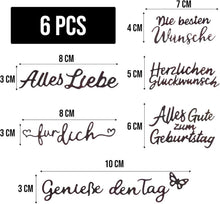 Stanzschablonen Schriften Geburtstag DIY Scrapbooking Karten