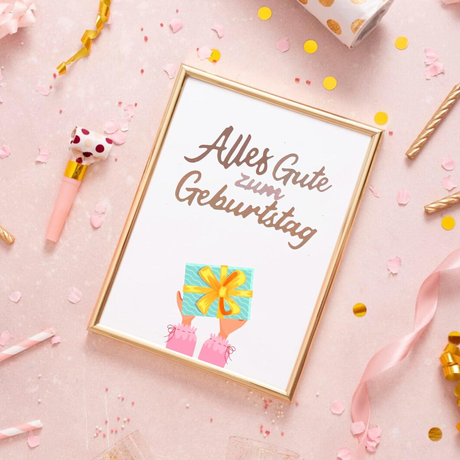 Stanzschablonen Set Schriften Metall Geburtstag Scrapbooking