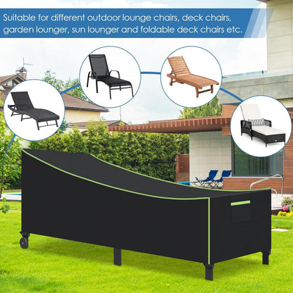Gartenliege Abdeckung 200x75x40/70cm 2er Set, 210D Oxford Gewebe