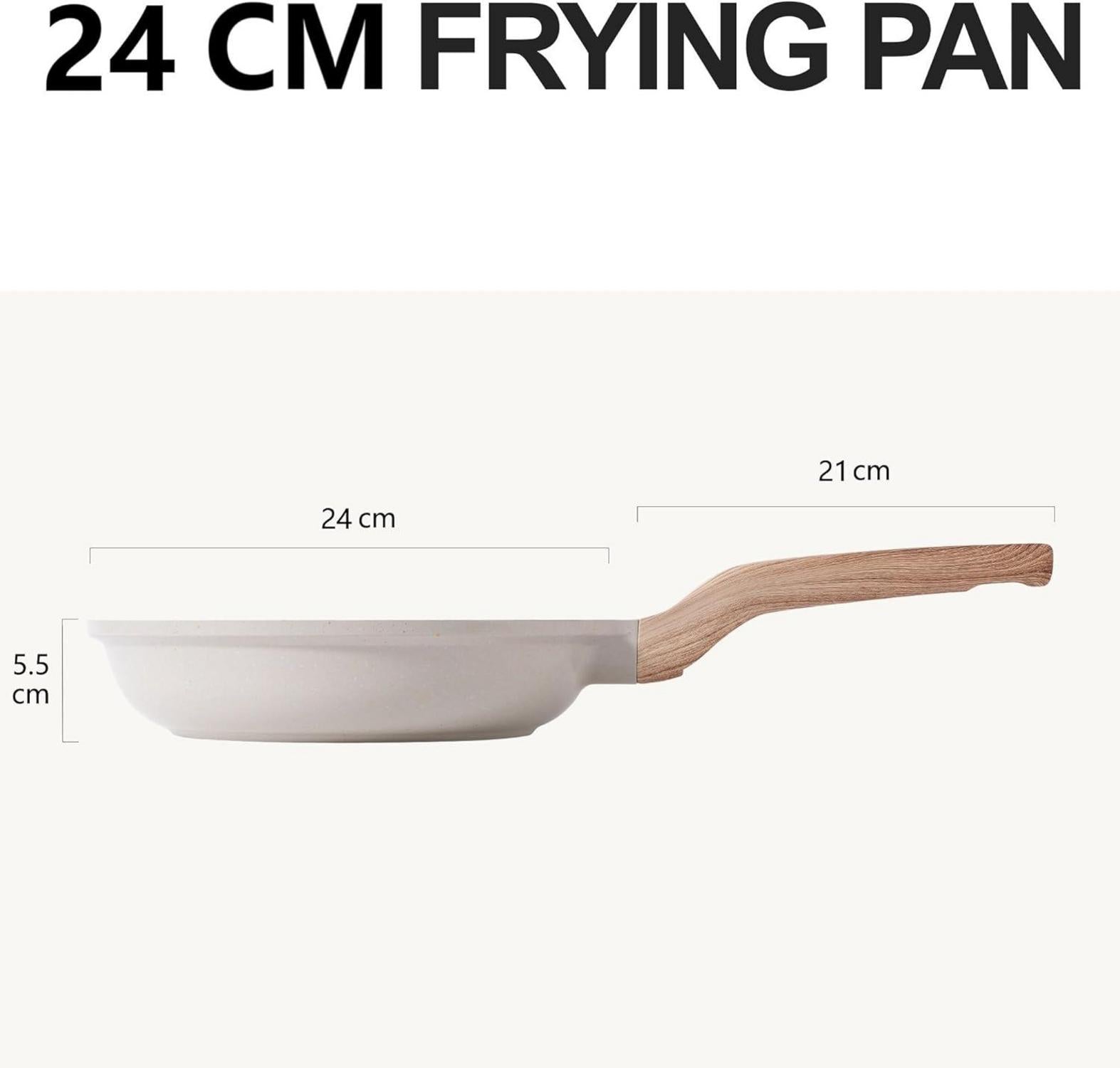 24cm Induktion Antihaft Bratpfanne Granitpfanne mit