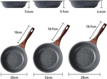 RIOVARM Induktion Bratpfanne Set 20 24 28 cm, Antihaft