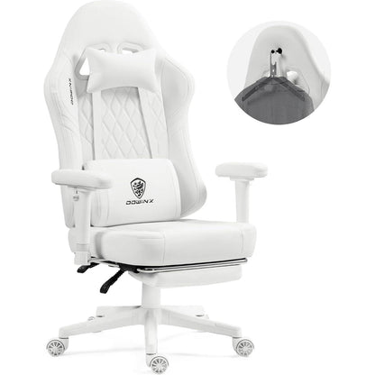 Gaming Stuhl mit Massagefunktion, Fußstütze, Ergonomischer