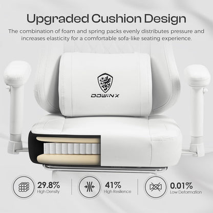 Gaming Stuhl mit Massagefunktion, Fußstütze, Ergonomischer