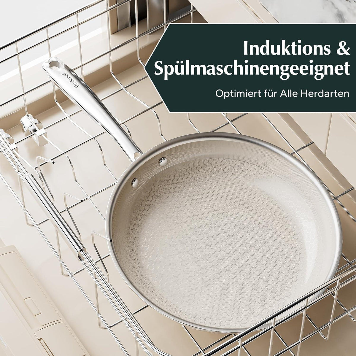 Redchef Bratpfanne Wabenpfanne Pfannenset 24+28cm Edelstahl beschichtetOptionPane:last