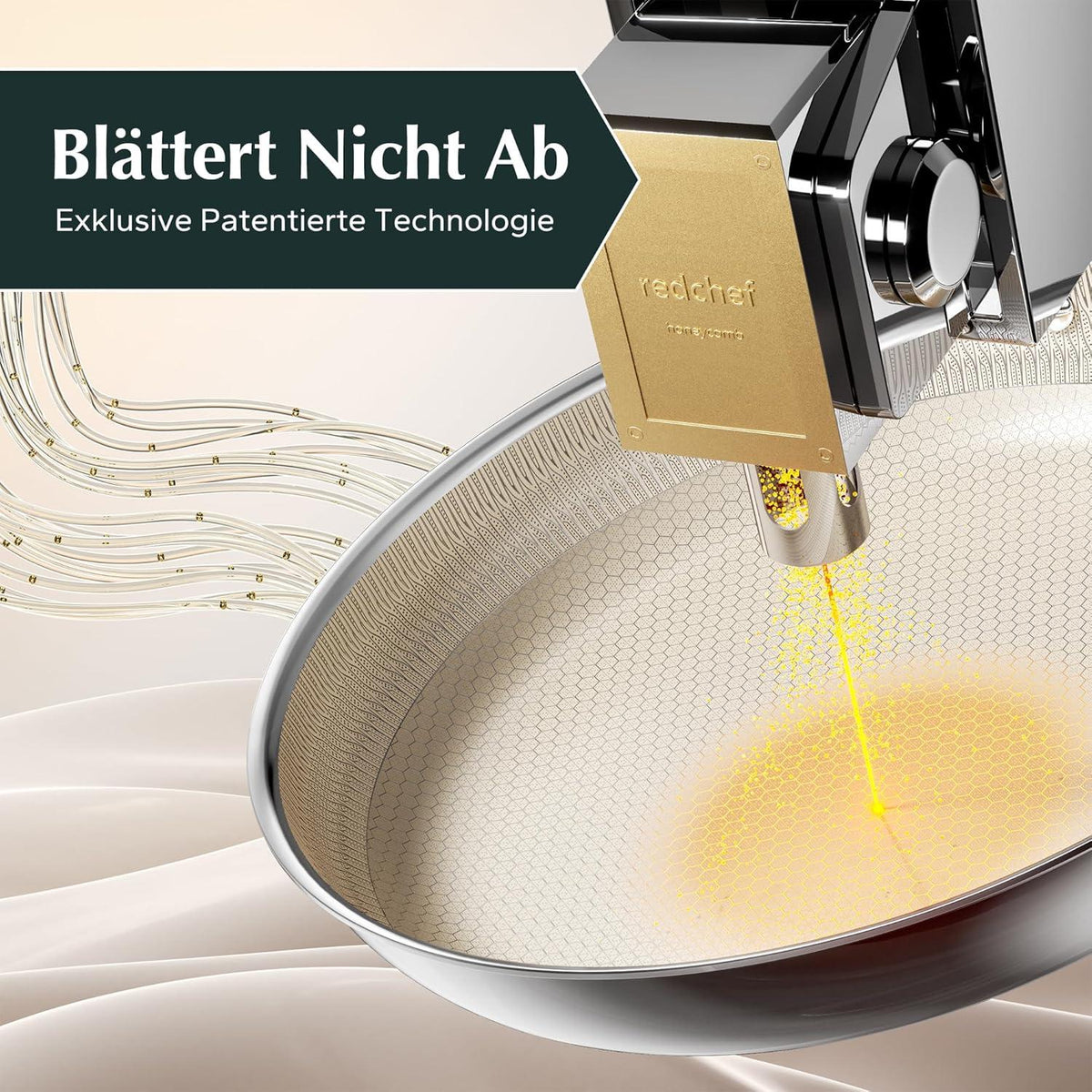 Redchef Pfannenset 3-teilig Keramik Wabenstruktur 20+24+28 cm