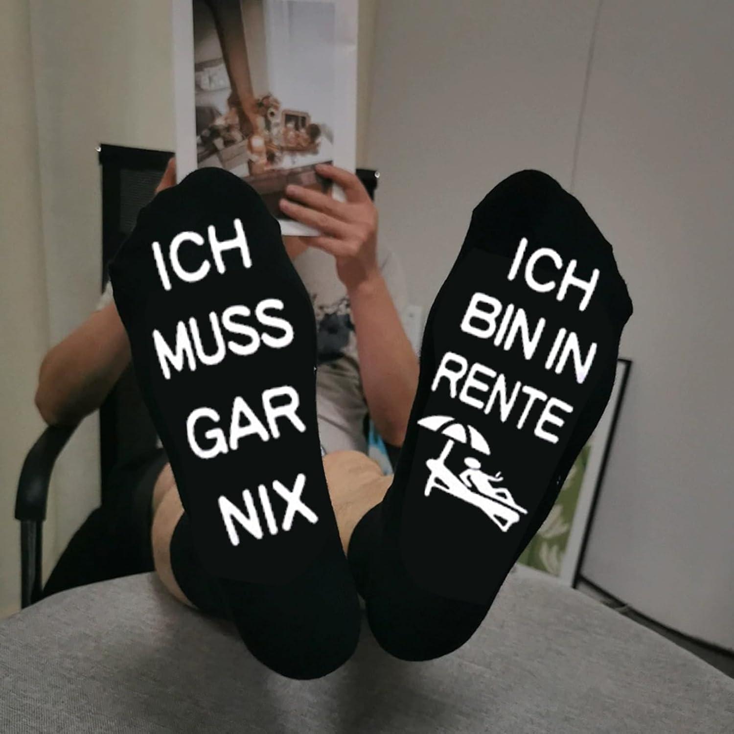 Ruhestand Geschenk Männer Socken Baumwolle Renteneintritt Opa Mama