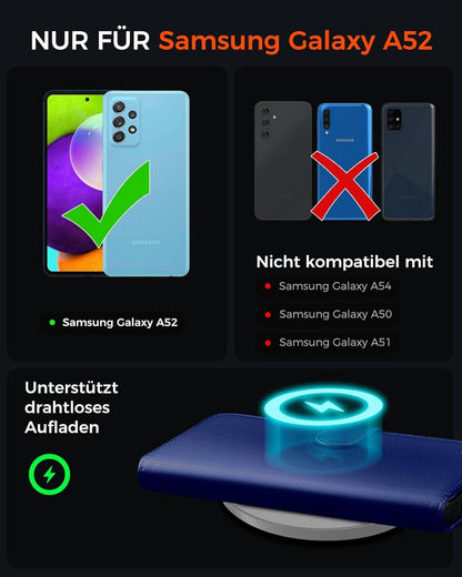 Samsung Galaxy A52S 5G Klapphülle mit Standfunktion Königsblau