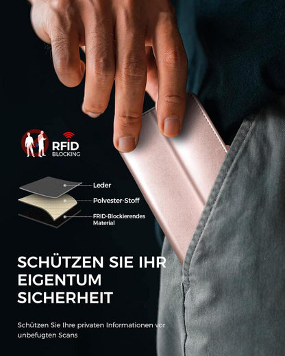 EASDNB Samsung Galaxy A51 Handyhülle RFID Schutz Rosegold