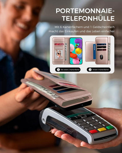 Handyhülle Samsung Galaxy A51 Schutzhülle RFID Rosegold
