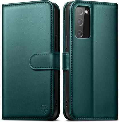 Handyhülle Samsung Galaxy S20 FE Schutzhülle Grün RFID NFC Ständer