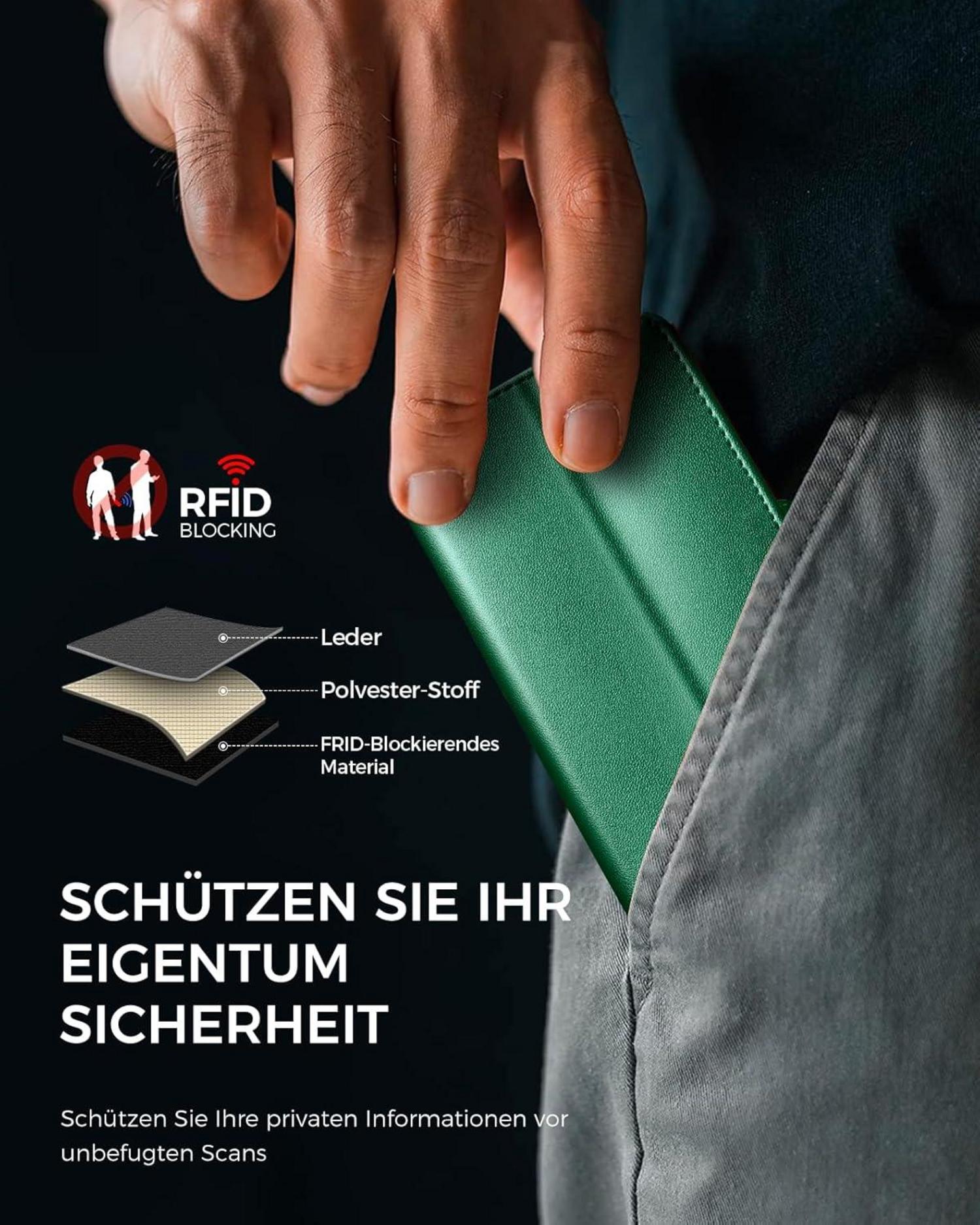 Samsung Galaxy A55 Handyhülle KieferGrün mit Panzer Schutz Glas & RFID Blocker