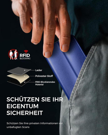 Samsung Galaxy A51 Handyhülle Premium Leder Klapphülle Königsblau