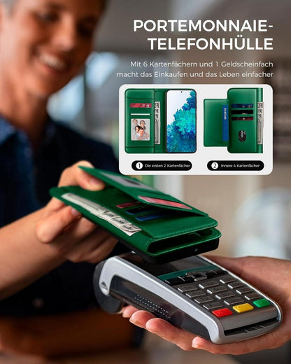 Handyhülle Samsung Galaxy S20 FE Panzer Schutz Glas Kartenfächer RFID