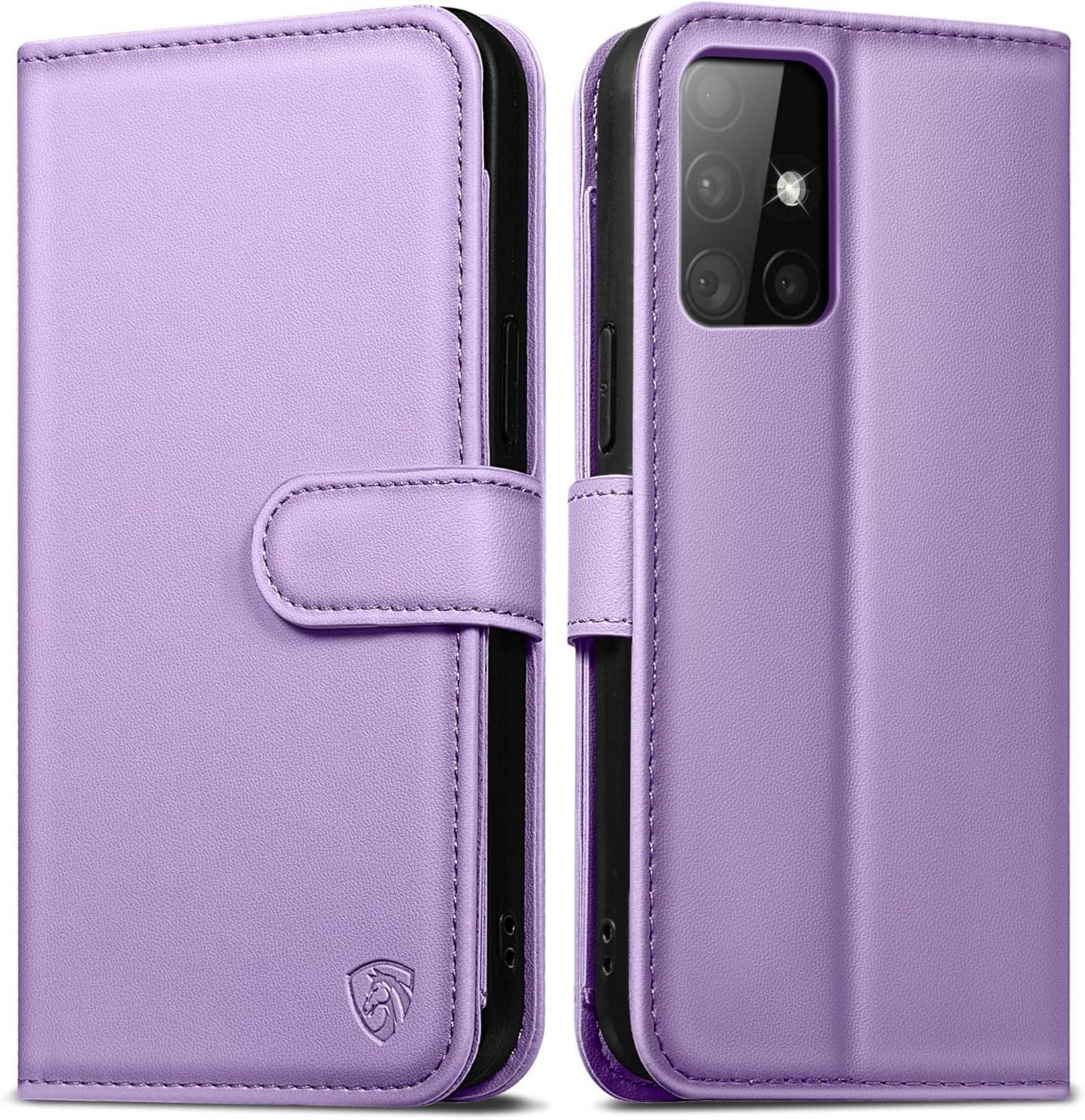 Samsung Galaxy A51 Klapphülle RFID Schutz Glas LightLila