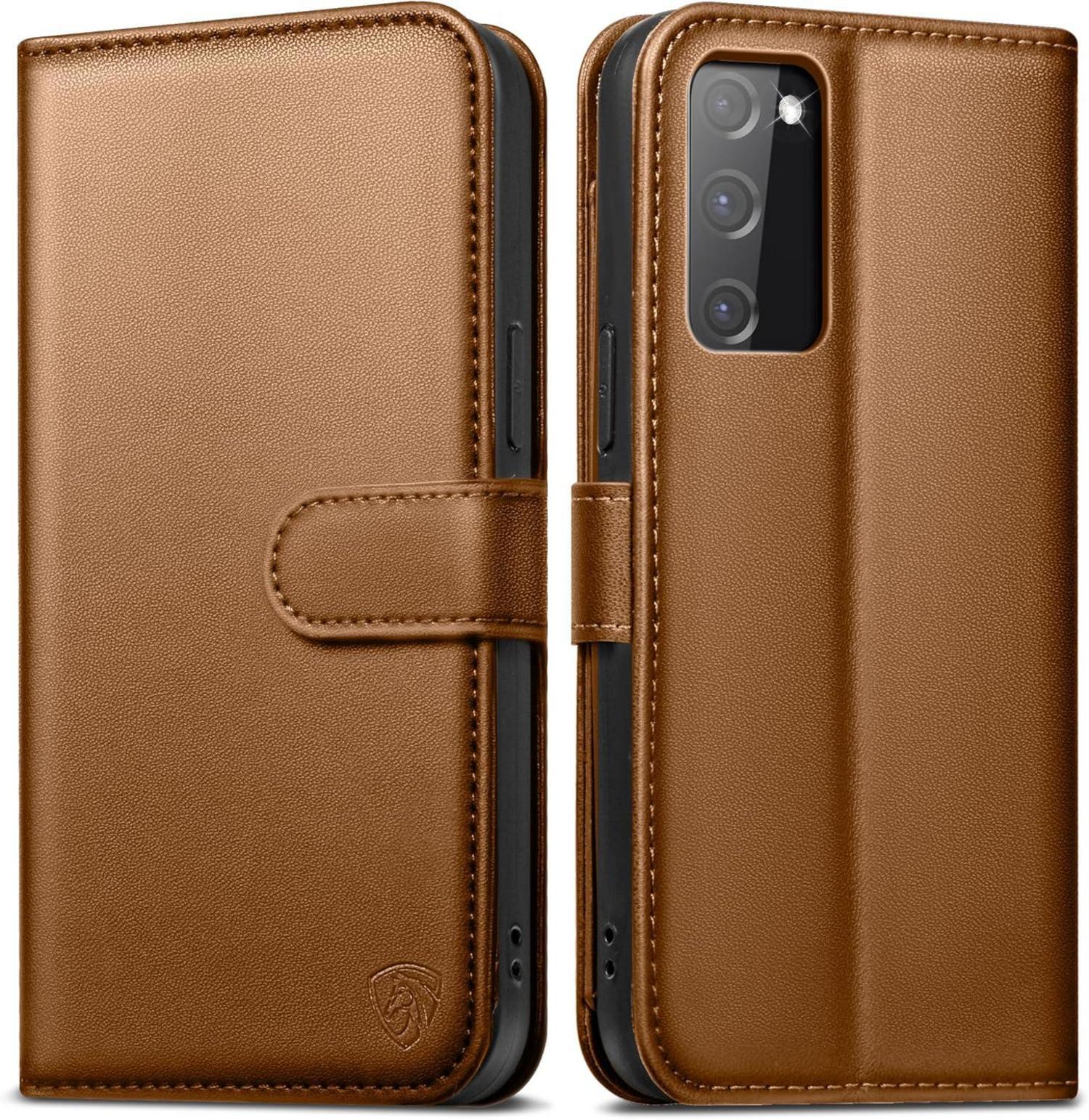 Samsung Galaxy S20 FE Handyhülle Leder Schutzhülle Braun RFID NFC