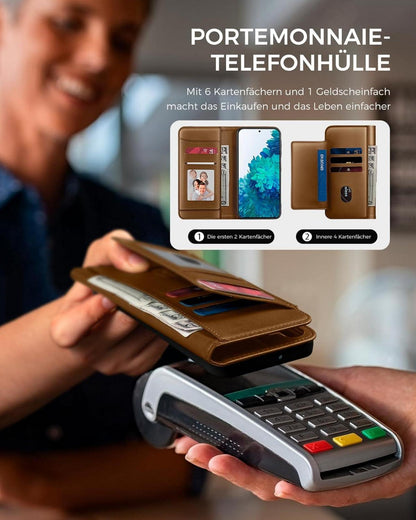 Handyhülle Samsung Galaxy S20 FE Schutzhülle RFID Standfunktion Braun
