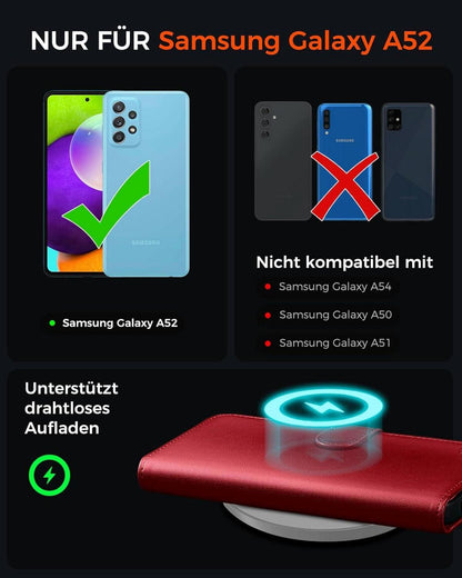 Handyhülle Samsung Galaxy A52S 5G Klapphülle Premium Rot