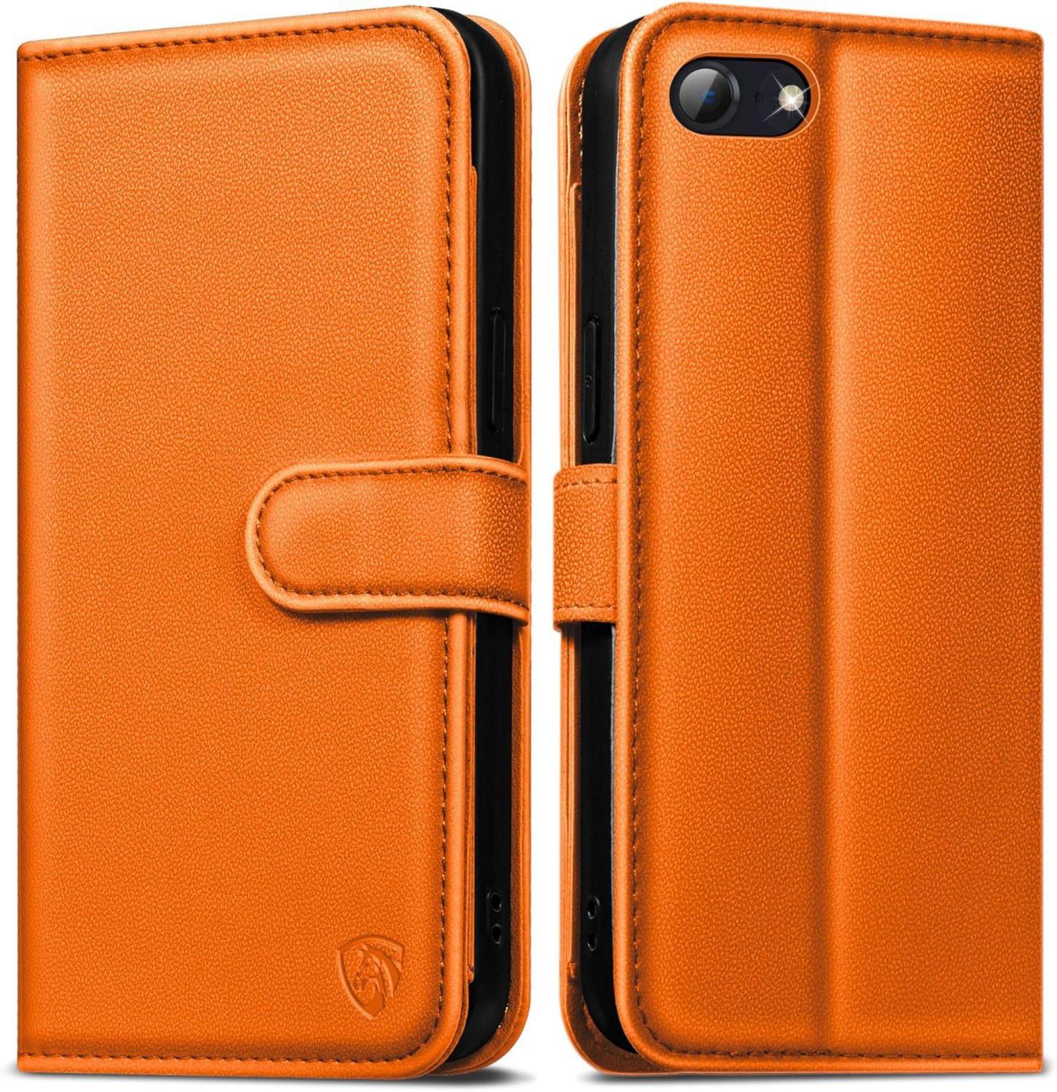 iPhone SE 2022/SE 2020 Klapphülle mit RFID Orange