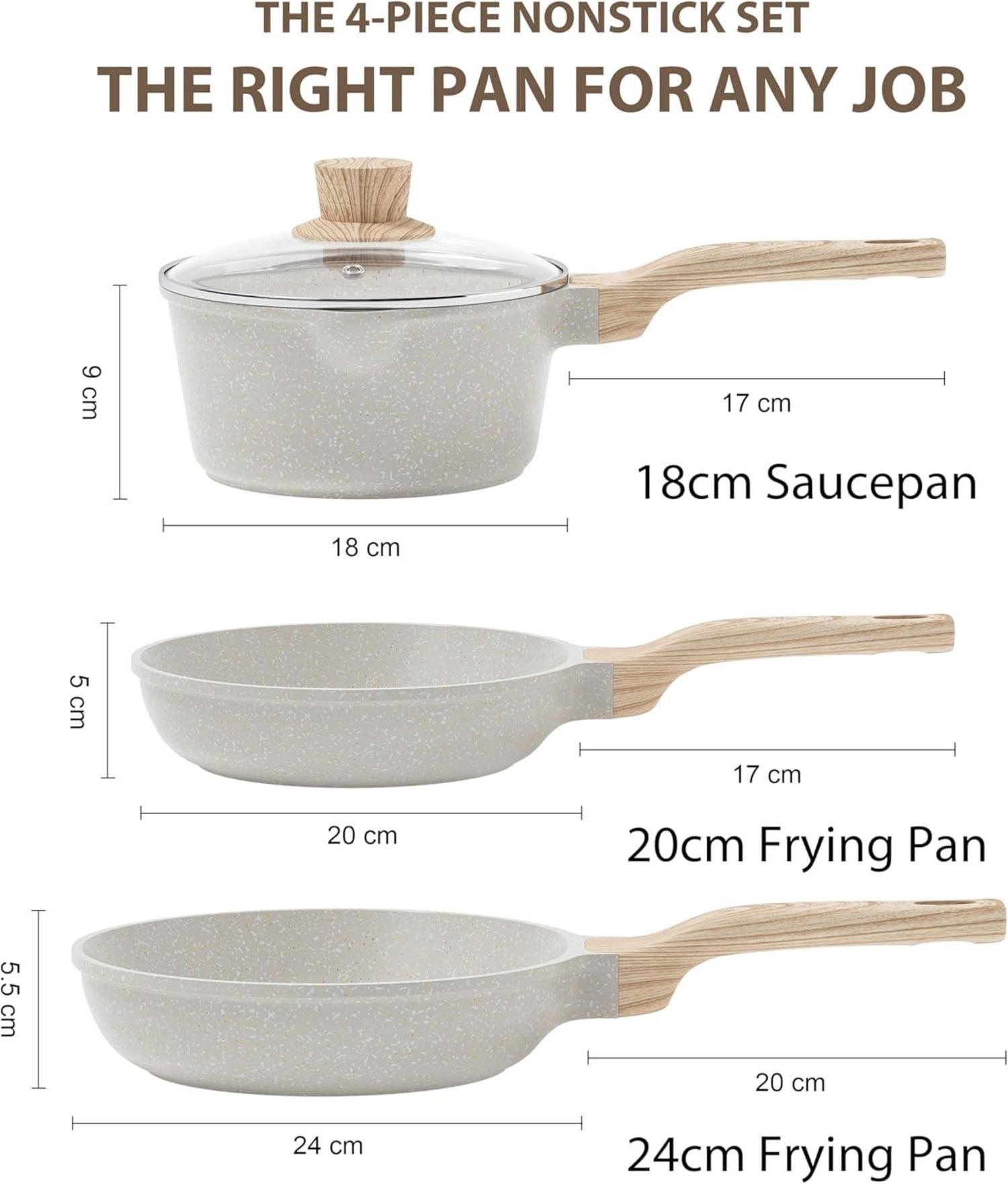 Antihaft Pfannenset Induktion 18cm 20cm 24cm
