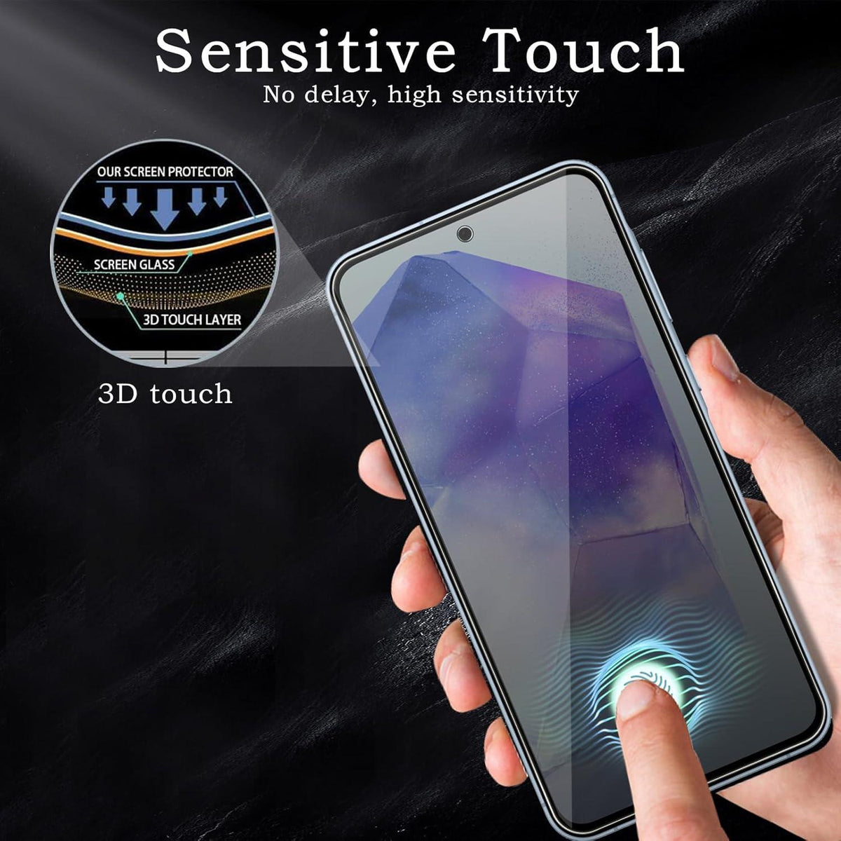 Sichtschutz Samsung Galaxy A55/A35, Anti-Spy Panzer Glas, 9H Härte