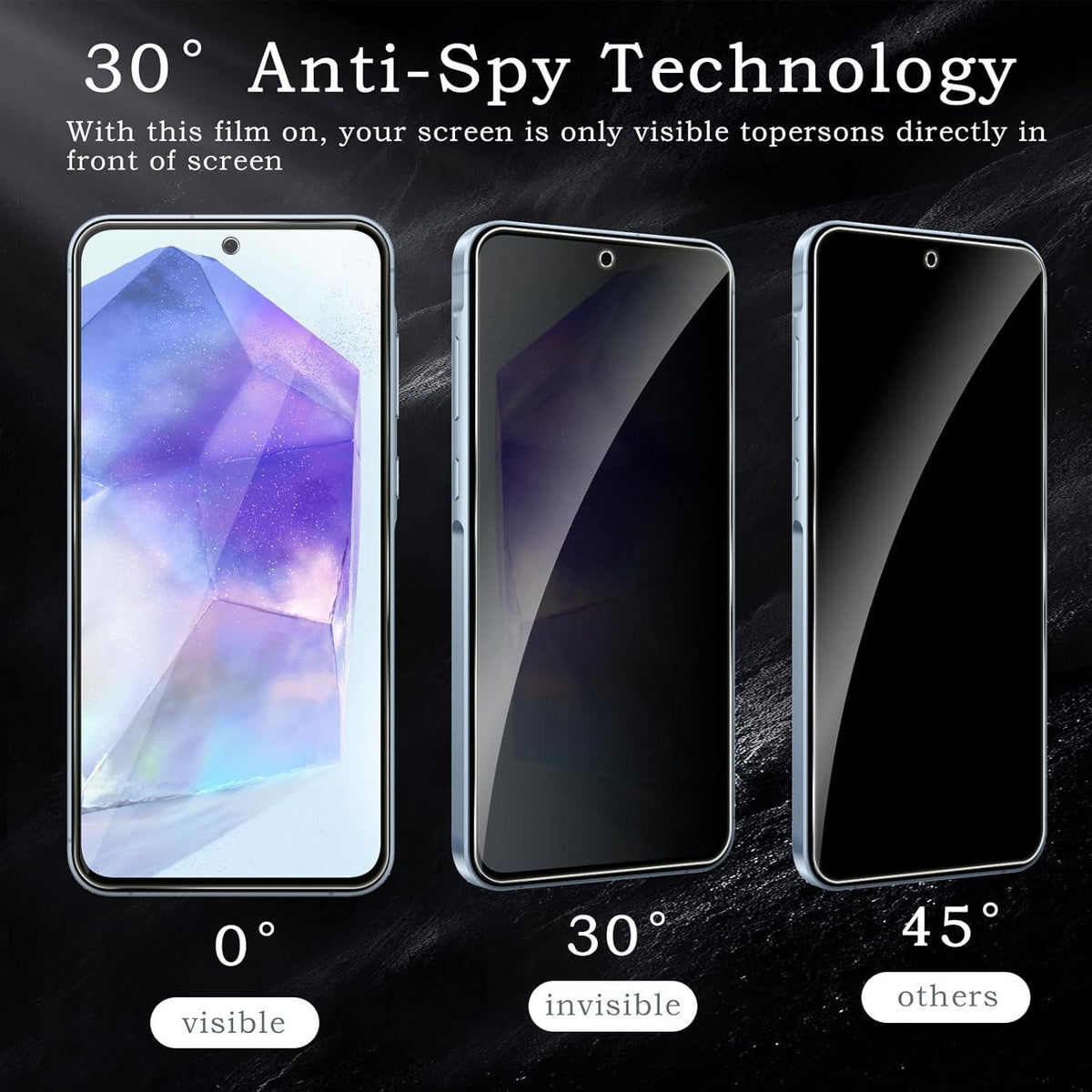 Sichtschutz Panzerglasfolie Samsung Galaxy A55/A35 9H HD Schutzfolie