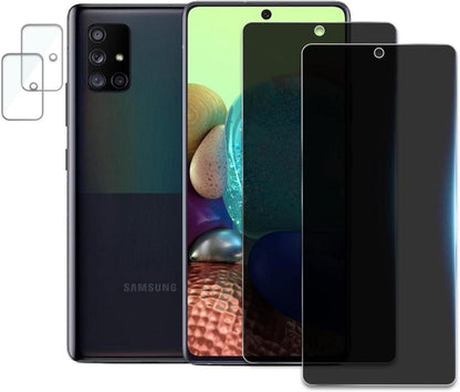 Sichtschutzglas Samsung Galaxy A71 Anti-Spy Panzerfolie 2 Stück