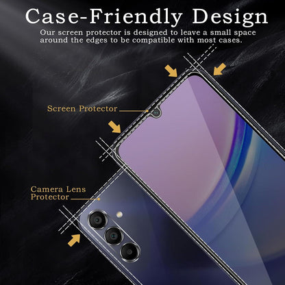 2x Samsung Galaxy A15/A25 Sichtschutzfolie - Anti-Spy Panzer Glas 9H HD Schutz