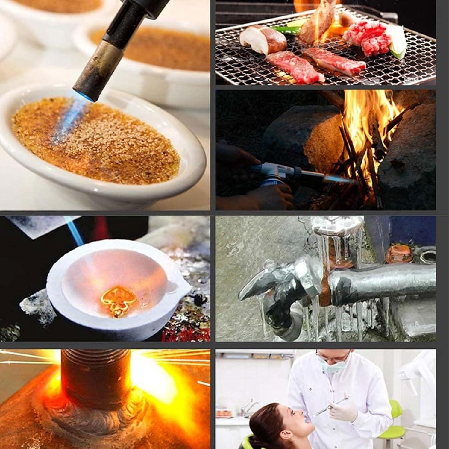 Hochwertiges Jetflamme Feuerzeug für Kerzen und BBQ, Winddicht und nachfüllbar