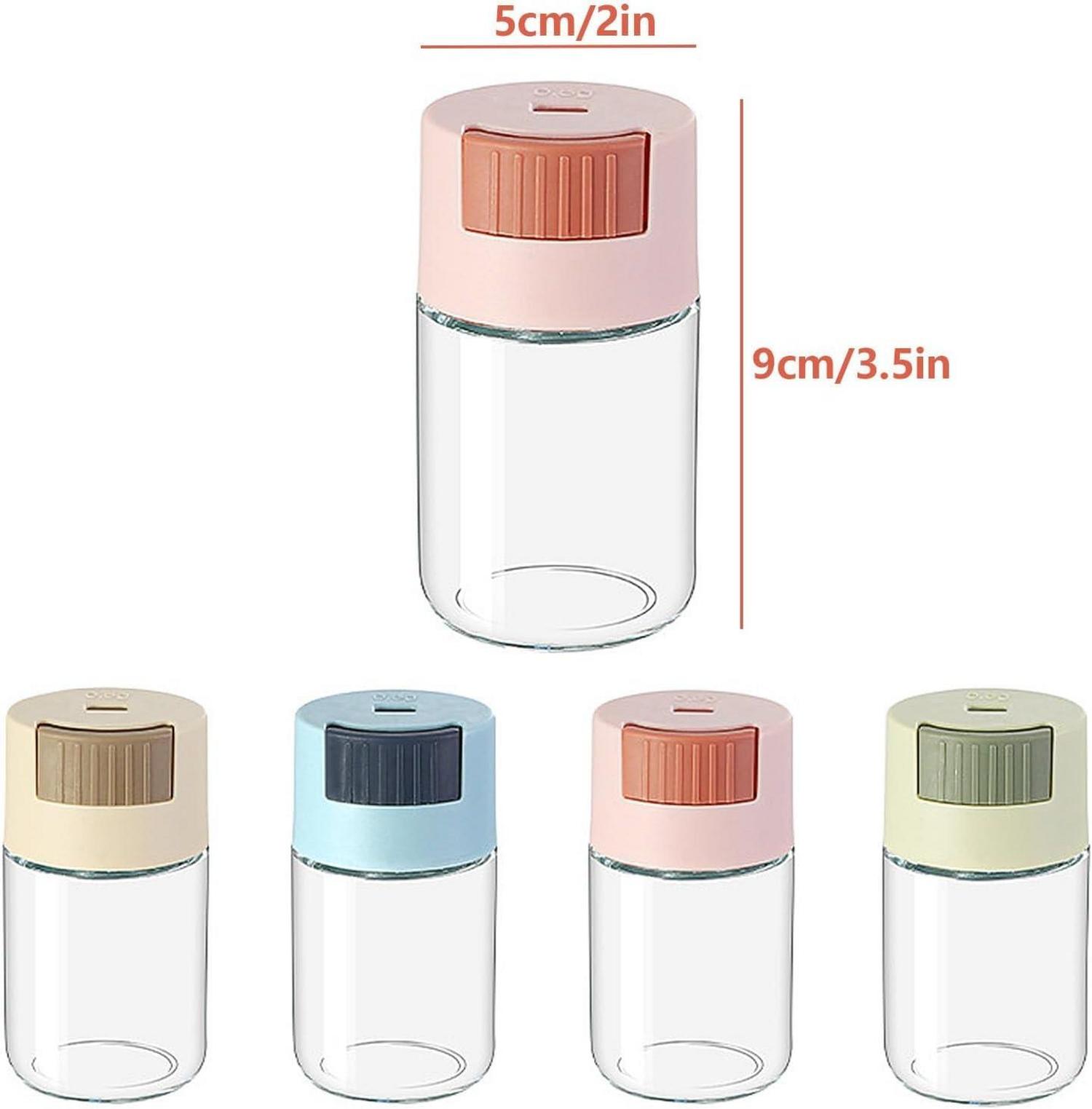 4er Set Gewürzstreuer 100ml - Spice Glas mit Dosierer