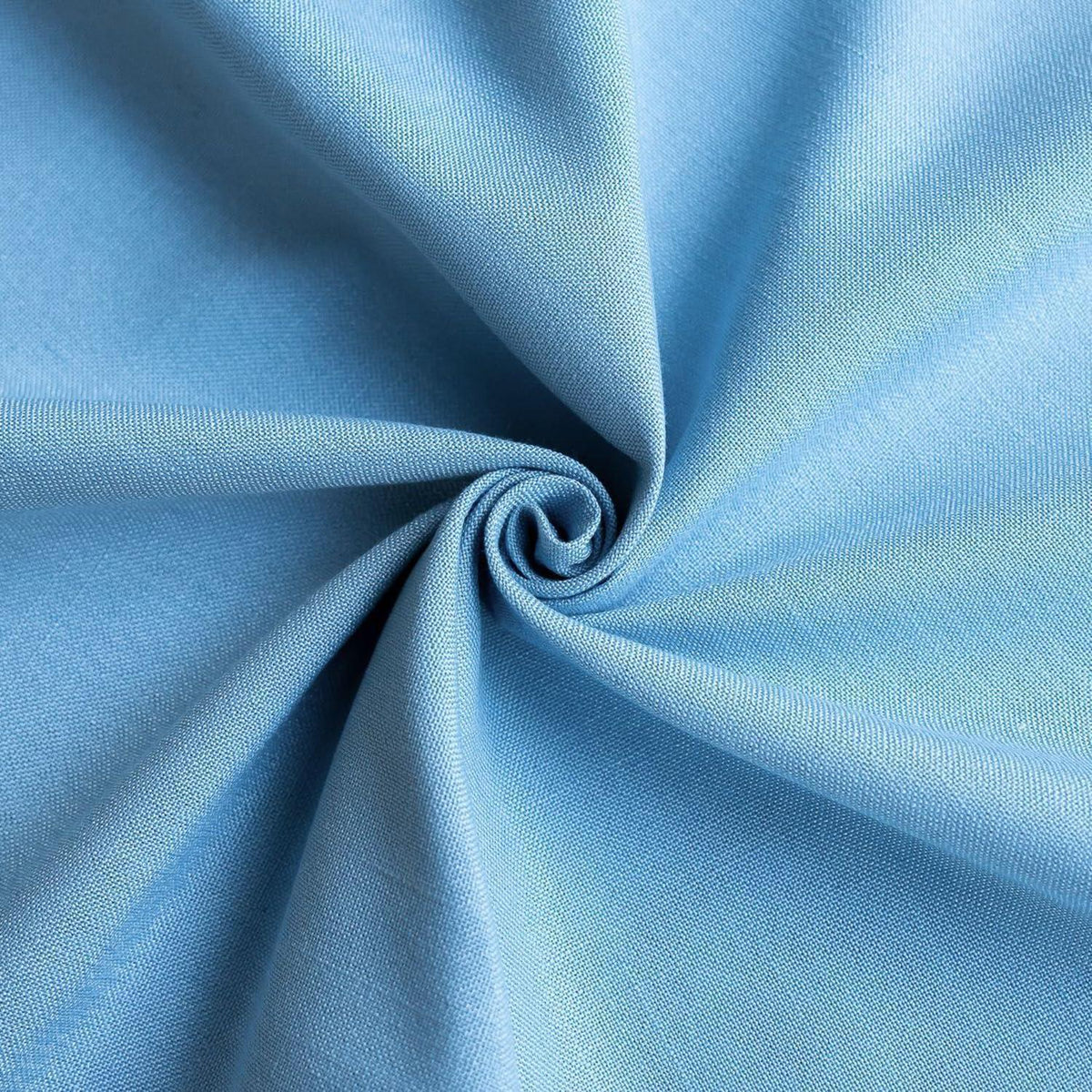 Runde Baumwoll-Leinen Tischdecke mit Fransen, Himmelblau 260 cm