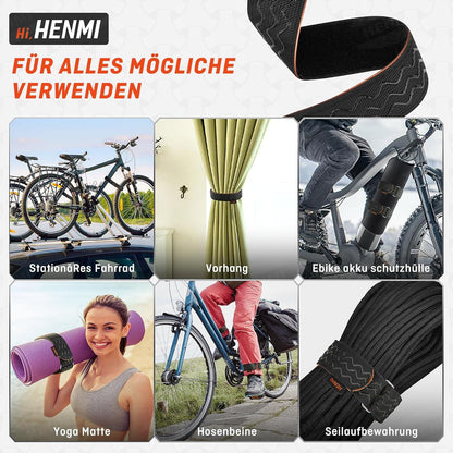 Fahrradträger Gurte 4er Set Verstellbar Stabilisator Haken Schlaufe