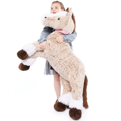 Riesen Pferd Kuscheltier 120cm - Weiches Plüsch Pony Geschenk