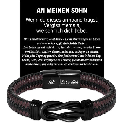 Armband "Ich Liebe Dich" - Geschenk für Sohn in Lederoptik